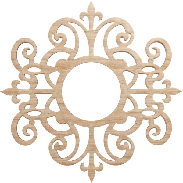 Ekena Millwork Dijon Wood Fretwork Pierced Ceiling Medallion, Alder, 16"OD x 5 1/4"ID x 3/8"T CMWP16X16X0375DIAL - main